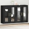 Sieniniai baldai 2 pcs Juodas ąžuolas 69,5 x 34 x 90 cm