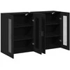 Sieniniai baldai 2 pcs Juodas ąžuolas 69,5 x 34 x 90 cm