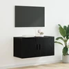 TV staliukas Sieninis televizoriaus kabinetas 80 x 34.5 x 40 cm juoda ąžuolo