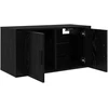 TV staliukas Sieninis televizoriaus kabinetas 80 x 34.5 x 40 cm juoda ąžuolo