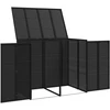 Šiukšlių dėžė 2 pcs Juoda 130 x 80 x 115 cm Polietilenas