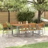 Sodo Kėdė 8 pcs Ruda 56 x 57 x 87 cm Kietos akacijos mediena