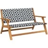 Sodo baldai Juoda ir Balta 122 x 78 x 73 cm