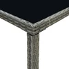 Sodo baro stalas, pilkas, 130x60x110cm, poliratanas ir stiklas