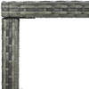 Sodo baro stalas, pilkas, 130x60x110cm, poliratanas ir stiklas