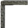 Sodo baro stalas, pilkas, 70x70x110cm, poliratanas ir stiklas