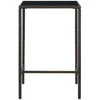 Sodo baro stalas, rudas, 70x70x110cm, poliratanas ir stiklas