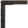Sodo baro stalas, rudas, 70x70x110cm, poliratanas ir stiklas