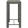 Sodo baro staliukas, pilkas, 100x60,5x110,5cm, poliratanas