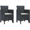 Sodo Kėdė 2 pcs Antracitas 53 x 49 x 85 cm Polipropilenas