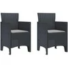 Sodo Kėdė 2 pcs Antracitas 53 x 49 x 85 cm Polipropilenas