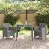 Sodo Kėdė 2 pcs Šviesiai pilka 53 x 49 x 85 cm Polipropilenas