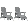 Sodo Kėdė 2 pcs Šviesiai pilka 83 x 74 x 92 cm Polietilenas