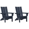 Sodo Kėdė 2 pcs Tamsiai mėlyna 80.5 x 74.5 x 92 cm Polietilenas