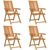 Sodo Kėdė 4 pcs Ruda 57 x 72 x 109 cm Kietos akacijos mediena