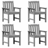 Sodo Kėdė 4 pcs Šviesiai pilka 65.5 x 59 x 88 cm Polietilenas