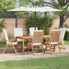 Sodo Kėdė 6 pcs Ruda ir balta 57 x 71.5 x 104 cm
