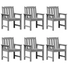 Sodo Kėdė 6 pcs Šviesiai pilka 65.5 x 59 x 88 cm Polietilenas