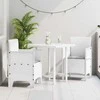 Sodo Kėdė su pagalve 2 pcs Balta 53 x 49 x 85 cm Polipropilenas