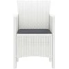 Sodo Kėdė su pagalve 2 pcs Balta 53 x 49 x 85 cm Polipropilenas