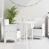 Sodo Kėdė su pagalve 2 pcs Balta 53 x 49 x 85 cm Polipropilenas