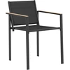 Sodo kėdės 2 pcs Juoda ir Antracitas 53,5 x 59 x 77 cm