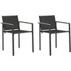 Sodo kėdės 2 pcs Juoda ir Antracitas 53,5 x 59 x 77 cm