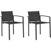 Sodo kėdės 2 pcs Juoda ir Antracitas 53,5 x 59 x 77 cm