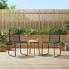 Sodo kėdės 2 pcs Juodas 48 x 55 x 89,5 cm Ratanas