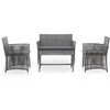 Sodo baldai 2 pcs Juoda 67 x 76 x 73 cm Kietos akacijos mediena