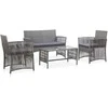 Sodo baldai 2 pcs Juoda 67 x 76 x 73 cm Kietos akacijos mediena