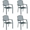 Sodo Kėdė 4 pcs Antracitas 56 x 65 x 89 cm Plienas
