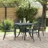 Sodo Kėdė 4 pcs Antracitas 56 x 65 x 89 cm Plienas