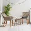 Sodo Kėdė su pagalve 2 pcs Juoda 62,5 x 55 x 82 cm poliratanas