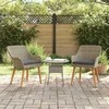 Sodo Kėdė su pagalve 2 pcs Juoda 62,5 x 55 x 82 cm poliratanas