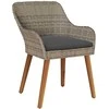 Sodo Kėdė su pagalve 2 pcs Juoda 62,5 x 55 x 82 cm poliratanas