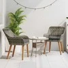Sodo Kėdė su pagalve 2 pcs Pilka 62,5 x 55 x 82 cm poliratanas