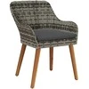 Sodo Kėdė su pagalve 2 pcs Pilka 62,5 x 55 x 82 cm poliratanas