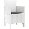 Sodo Kėdė su pagalve 4 pcs Balta 53 x 49 x 85 cm Polipropilenas