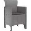 Sodo Kėdė 4 pcs Šviesiai pilka 53 x 49 x 85 cm Polipropilenas