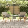 Sodo Kėdė 2 pcs Šviesiai pilka 62,5 x 55 x 82 cm poliratanas