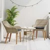 Sodo Kėdė 2 pcs Šviesiai pilka 62,5 x 55 x 82 cm poliratanas
