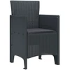 Sodo Kėdė 4 pcs Antracitas 53 x 49 x 85 cm Polipropilenas