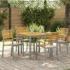 Sodo Kėdė 4 pcs Ruda 56 x 57 x 87 cm Kietos akacijos mediena