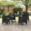 Sodo Kėdė 4 pcs Antracitas 53 x 49 x 85 cm Polipropilenas