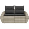 Sodo lovelis su kuoliukais, pilkas, 123,5x43,5x43,5cm, PP