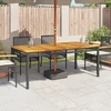Sodo lovelis su kuoliukais, rudas, 43,5x43,5x43,5cm, PP