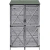 Sodo Sandėlys Pilka 106 x 56 x 176,5 cm Kietasis pušinis medis