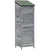 Sodo Sandėlys Pilka 59 x 56 x 176 cm Kietasis pušinis medis
