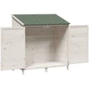 Sodo Sandėlys su stogu su saugykla Balta 106,5 x 56 x 113,5 cm
